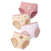 Coerni Toddler Underwear Little Girl Cotton Brief, Hipster, Teen Girls Seamless Pantie𝐬 Cartoon Pattern Pack of 4